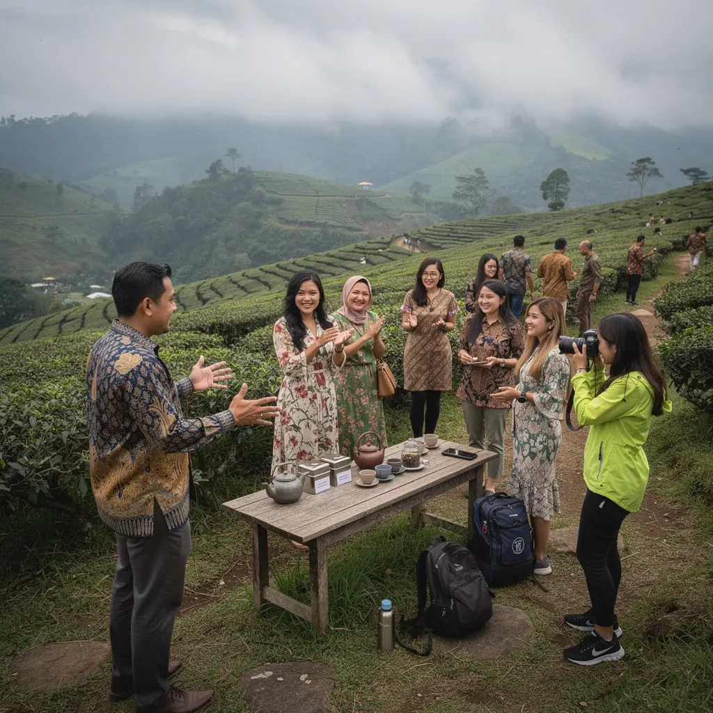 A group of influencers brainstorming creative ideas for a brand collaboration in a modern office setting.